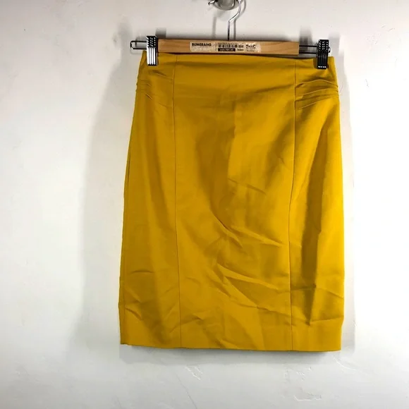 Express Skirts Express Mustard Yellow Pencil Skirt Size Poshmark